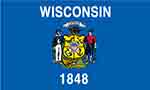 Wisconsin state flag courtesy of FlagPictures.org